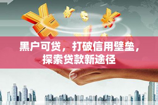 修水黑户可贷，打破信用壁垒，探索贷款新途径