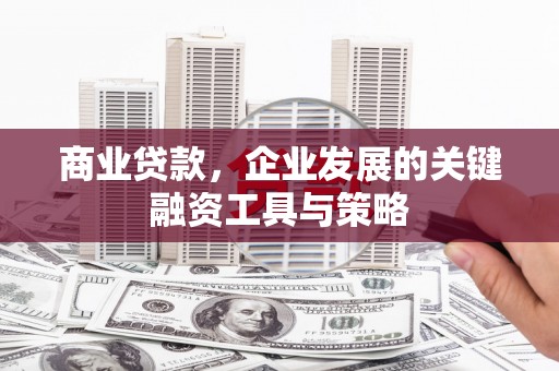 赵县商业贷款，企业发展的关键融资工具与策略
