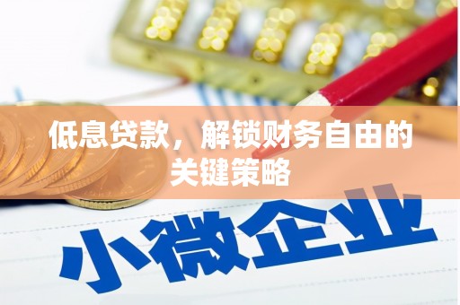 普格低息贷款，解锁财务自由的关键策略