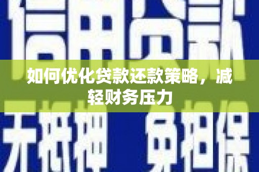 岱岳如何优化贷款还款策略，减轻财务压力