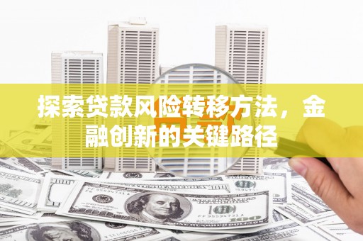 南充探索贷款风险转移方法，金融创新的关键路径