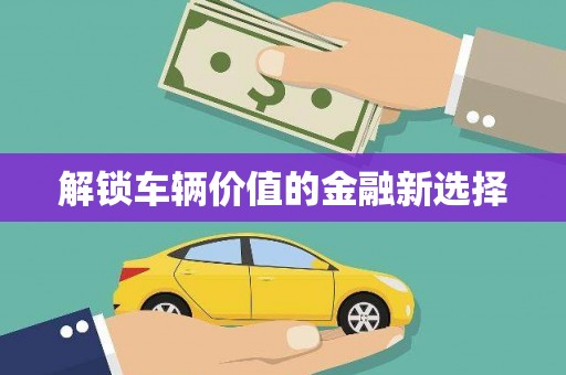 错那解锁车辆价值的金融新选择